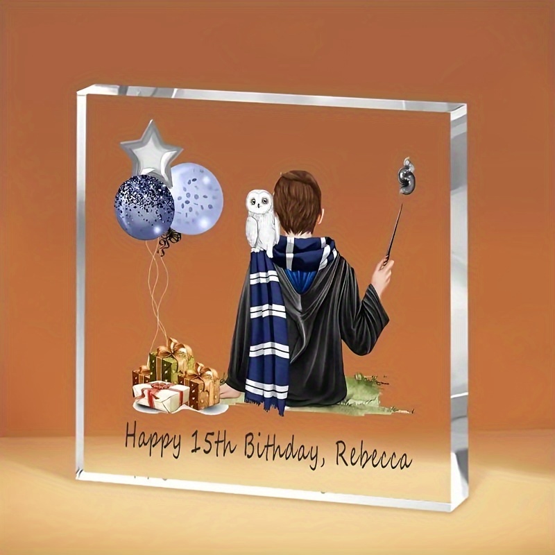 

Personalized Acrylic Plaque With Owl And Balloons – Custom Birthday Gift For Friends, , Nephews, And Grandsons – Indoor/outdoor Decor