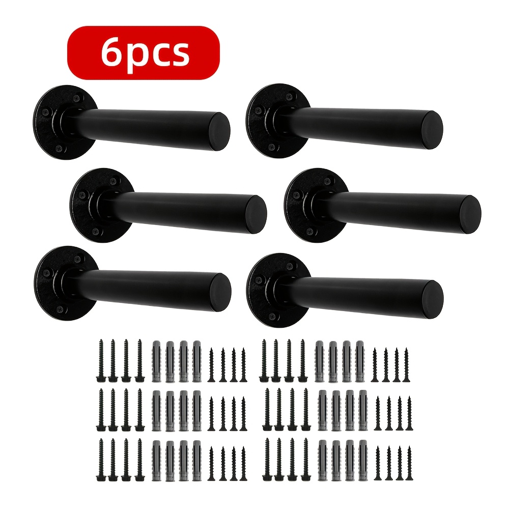 Heavy-Duty Iron Wall-Mounted Weight Plate Rack, Barbell Holder Storage  Organizer for Home Gym, Black Installation Accessories