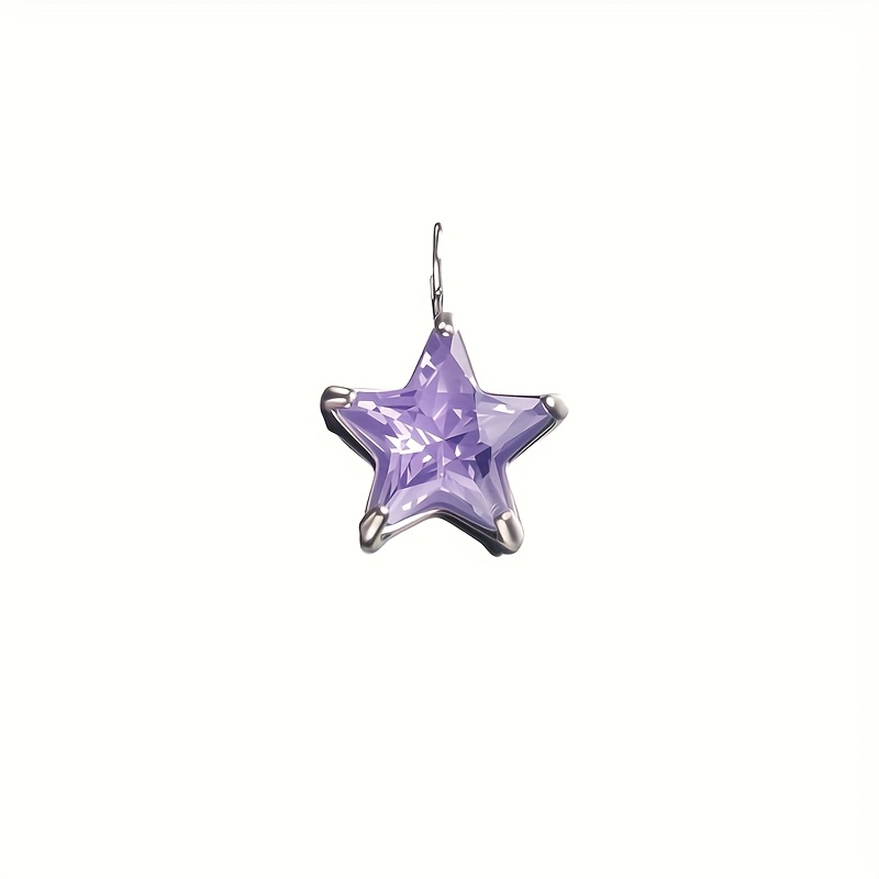 Star and Heart-Shaped Colorful Zirconia Pendant