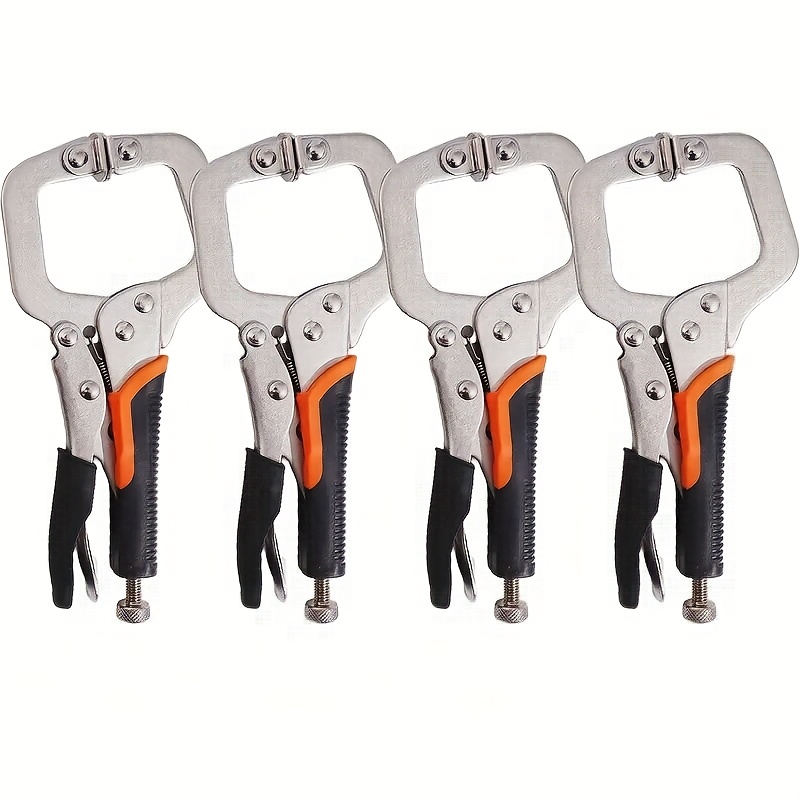 E-shop 4-teiliges Schwerlast-Rundzange-Set mit Verriegelung – 15 cm (6 Zoll), Rundhals mit Griff, Mehrzweck-Verriegelzange mit verstellbarer