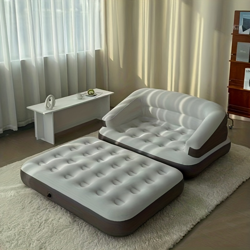 Image of 2-in-1 Heavy-duty Air Sofa Bed With Backrest And Bed, Portable Outdoor Bed For Camping, , Apartments - Adult-sized Sofa Bed With Easy Setup And Storage Bag