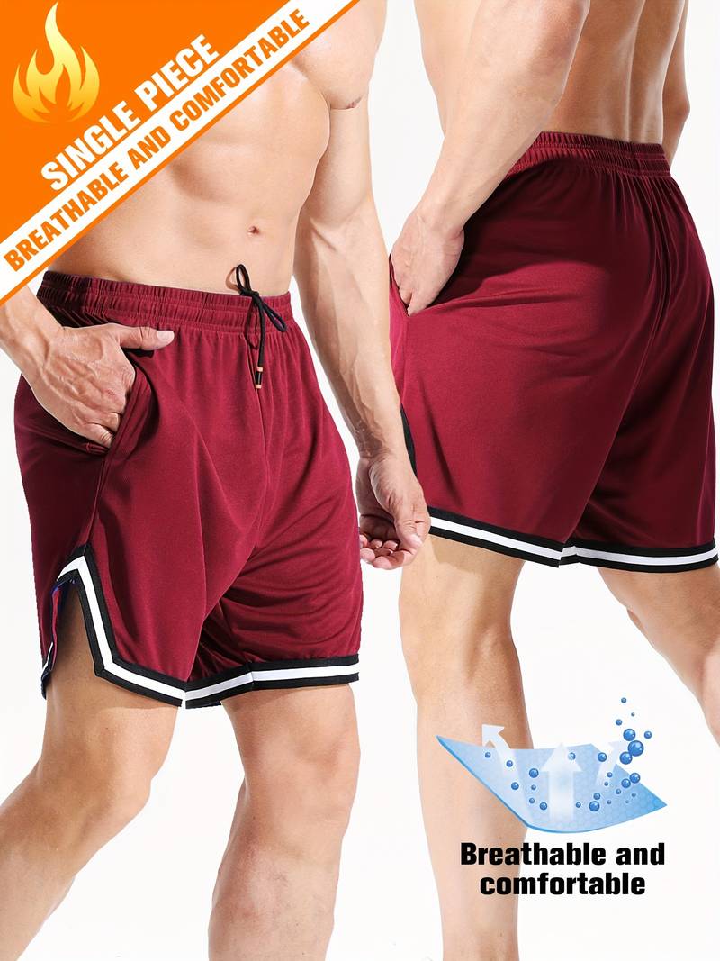 Shorts Compression Homme Ruowuhen - Séchage Rapide, Respirant - Course, Cyclisme, Gym - Avec Poche - Taille Élastique