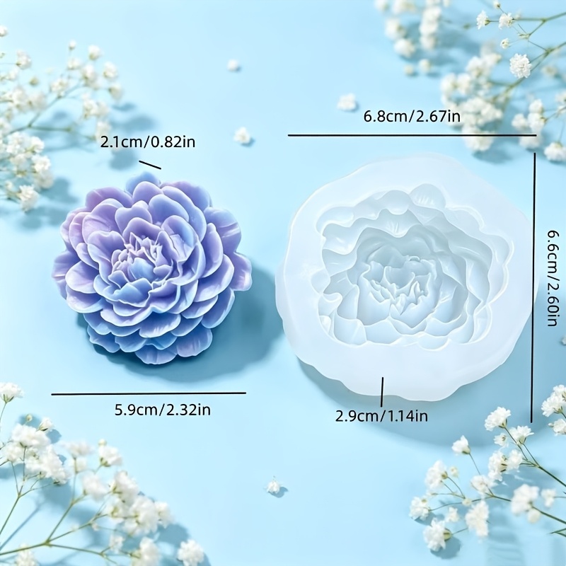 TEMU Suitable For Home Mold - Resistant Silicone & Epoxy Resin/plaster Demolding Frame Compatible For Clay, Wax, Resin Crafts - Handmade Flower Molds