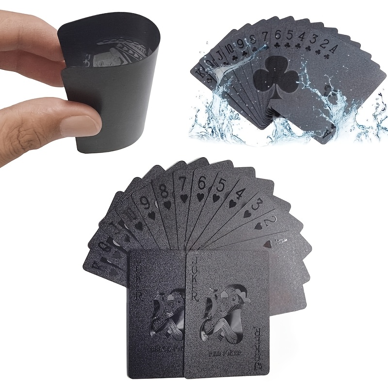 TEMU Cartes à laser noires brillantes et cool, résistantes à la pliure, accessoires de d' élevée, cartes pour jeux de société de fête, collection et
