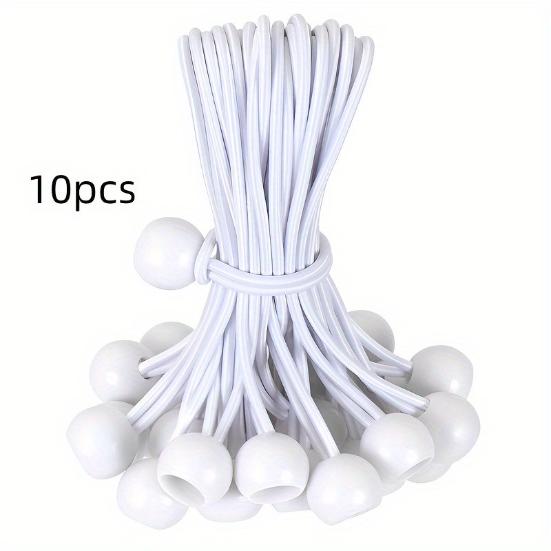 10pcs Of Outdoor Tent Bungee Cords With Plastic Balls For Securing Luggage And Trampoline