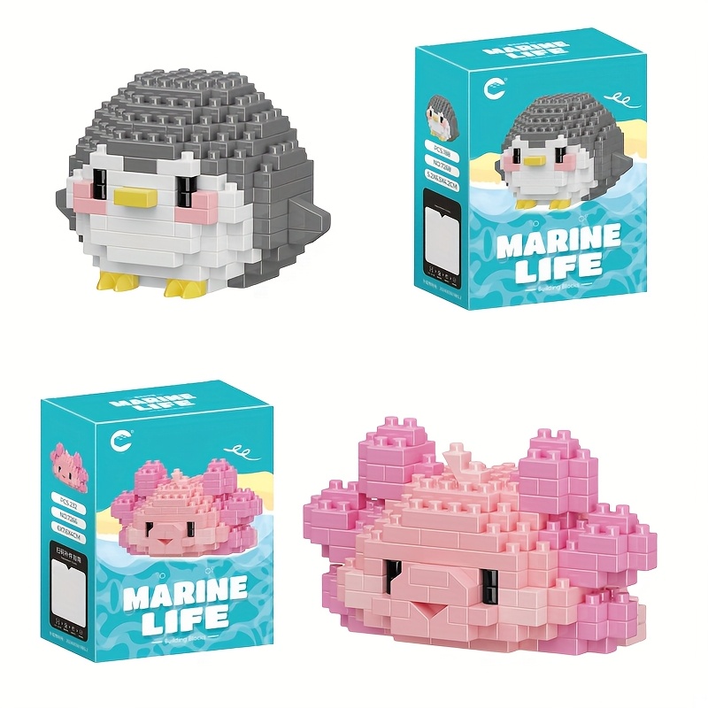 Ocean Animal Building Blocks Micro Particle Models Classroom Prizes