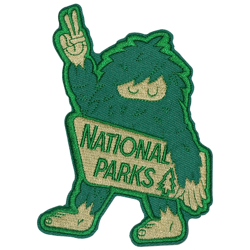 TEMU 1 pièce Patch Parc National Sasquatch, Patchs Brodés Thermocollants pour Jeans, Vestes, Chapeaux et Sacs