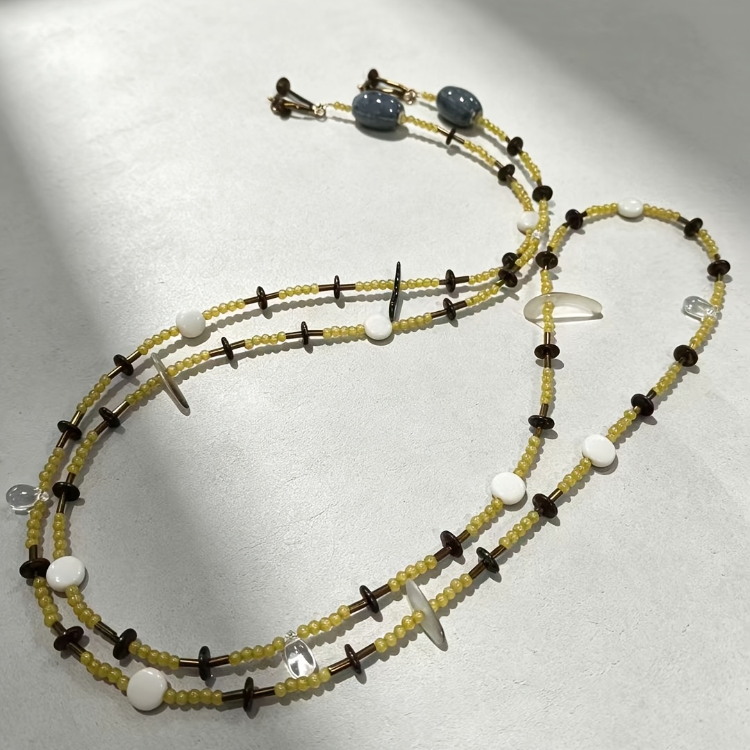 Women's Long Beaded Chinese-style Collarbone Necklace, Elegant