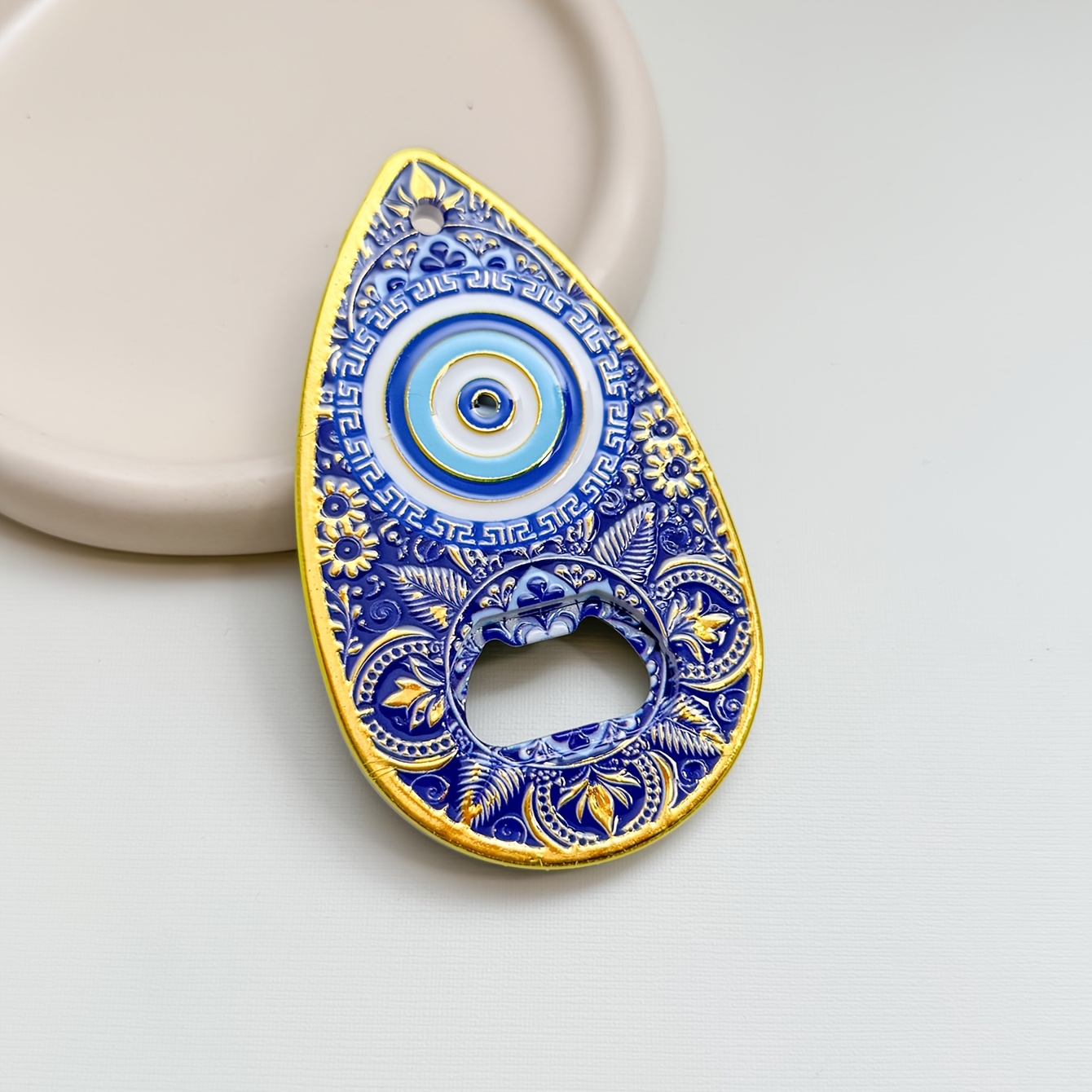 TEMU 1pc Evil Eye Fridge Magnet & Bottle Opener Suitable For /christmas/easter Gifts, Melamine Beer Holder With Amulet For,, Parties - Magnet For