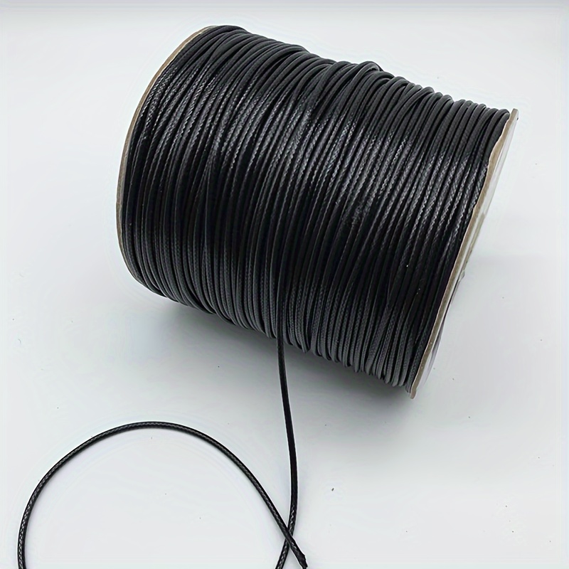 

Black Waxed Cord, 0.5mm-2mm Thickness, Inelastic Leather Thread String, Jewelry Making Necklace Rope Strap, Craft Supplies