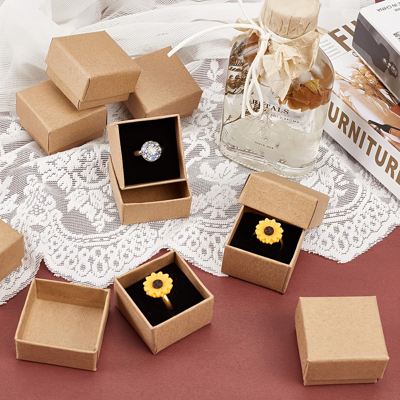 24-Pack Ring Gift Boxes with Foam Inserts, 1.5x1.5x1.18 Inches