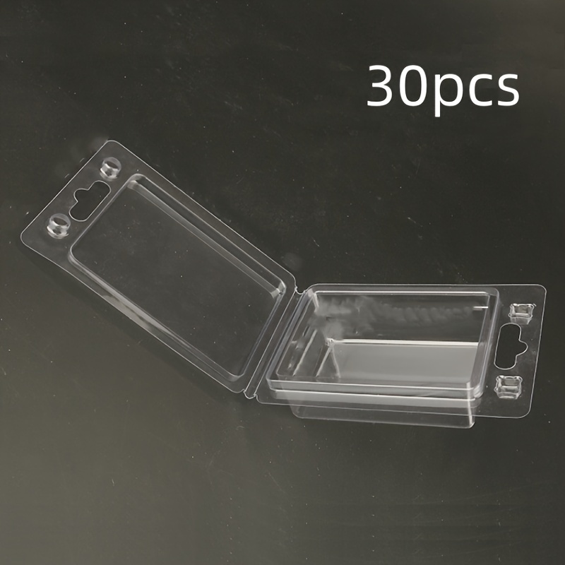 

30pcs Clear Plastic Clamshell Packaging Boxes, Foldable Pvc Pack For Hardware And Electronics