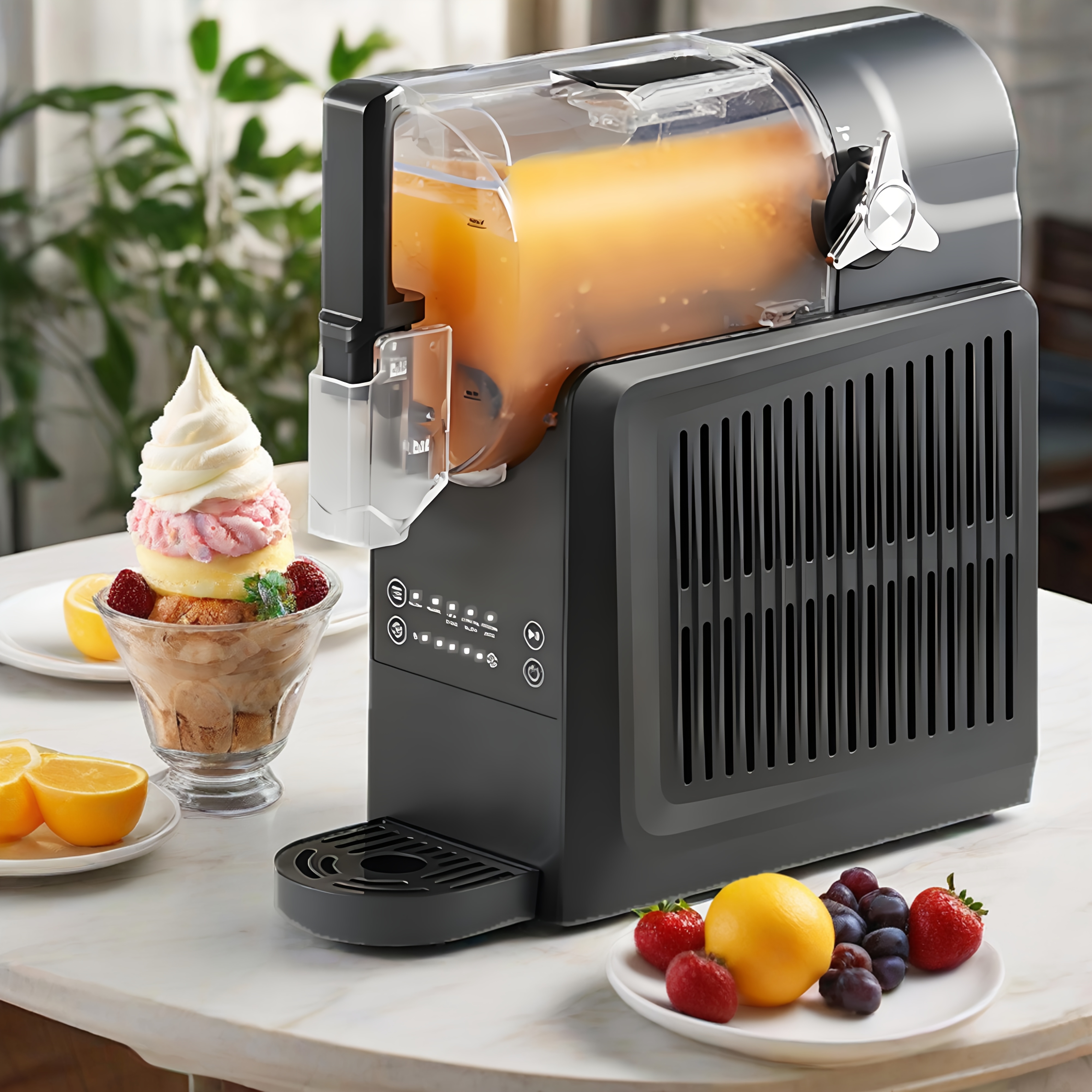 Slushie Machine For Home, 2.6l Drink Machine, Needed, 5 Programmes, Self Cleaning, Makes Slush, , Drinks And Coffee