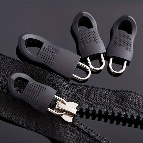set of 6 heavy duty zipper pull replacements featuring installation sliders suitable for bags jackets and dresses durable zipper repair additions 6pcs bag embellishments fashion additions long lasting zipper pulls