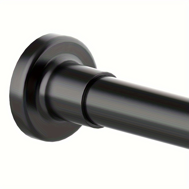 

Black Shower Curtain Rod, Adjustable 32''-80'' Tension Curtain Rods, 1 Inch Diameter, Non Slip No Rust Spring Shower Rods