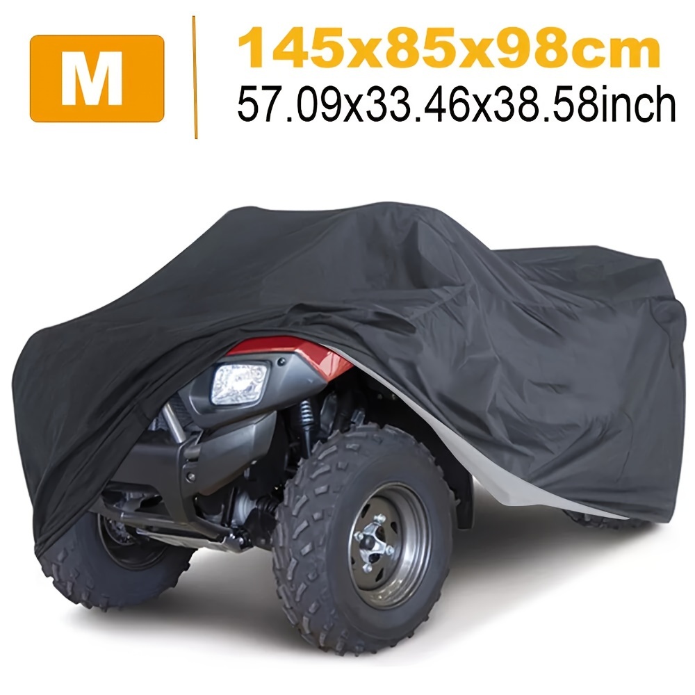 TEMU Beach Car Cover 190t Polyester Black (with Middle Bottom Strap, With Car Front Mark) + Vacuum