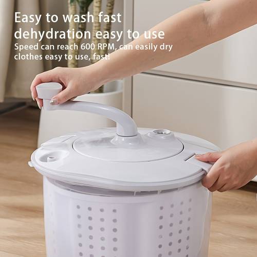1pc portable manual laundry machine for dorms double layer design with detachable compartments for underwear stockings sturdy pedal base