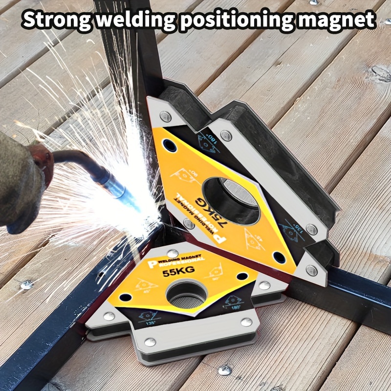 

Strong Magnetic Welding Jig Set Metalworking -25/55/75kg Strength Magnetic Welding Holds 45, 90, 135 Degree Angle Rugged Working Power Welding Tools