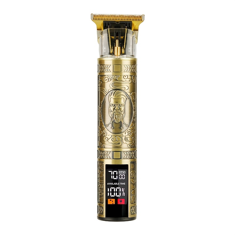 TEMU Ciseaux à cheveux à affichage numérique en de , tondeuse fil rechargeable par USB avec écran LED, peigne réglable, kit de beauté de pour hommes
