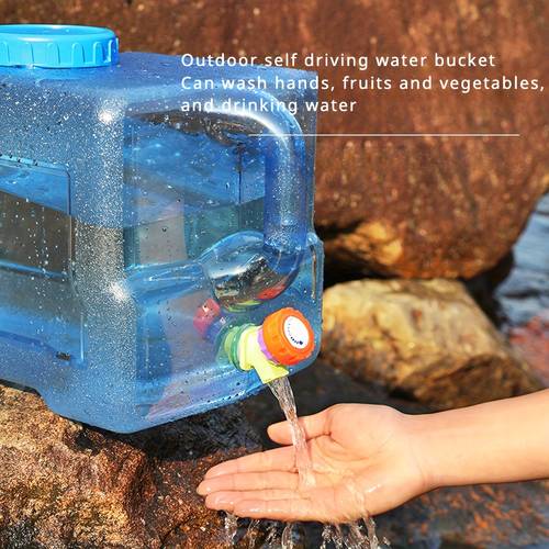 1pc portable pc water tank with faucet durable food grade plastic 0 79 6 60 gallon capacity ergonomic handle for outdoor camping hiking emergency preparedness drinking water storage container water