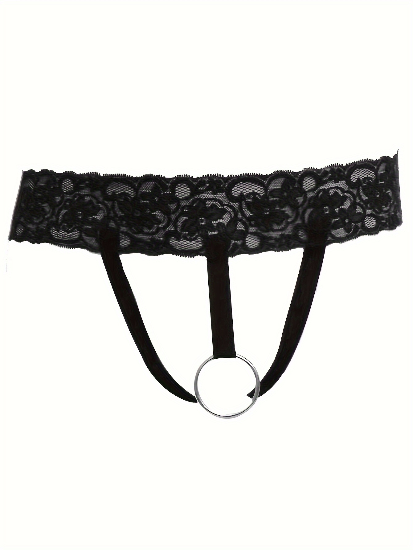 Men's Lace Underwear Pull Ring G string Thongs See - Temu