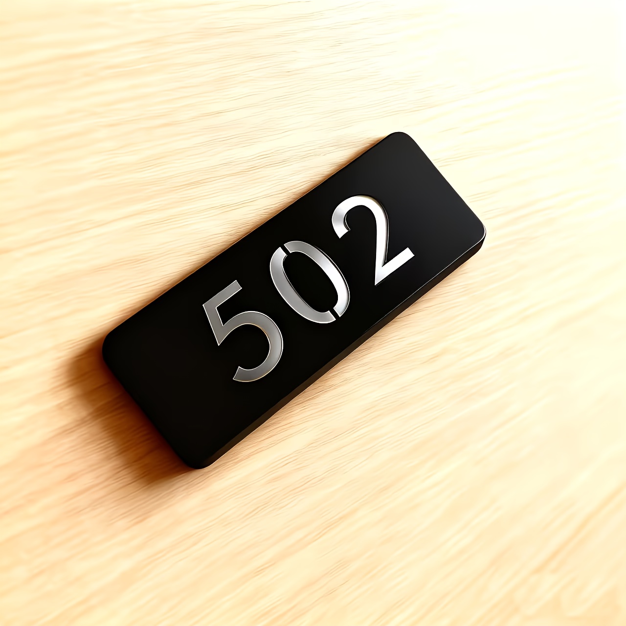TEMU A Custom 2d Acrylic Door Sign Featuring A Double-layer Design, Laser Engraving Technology, And -adhesive Installation. Made From Durable Acrylic