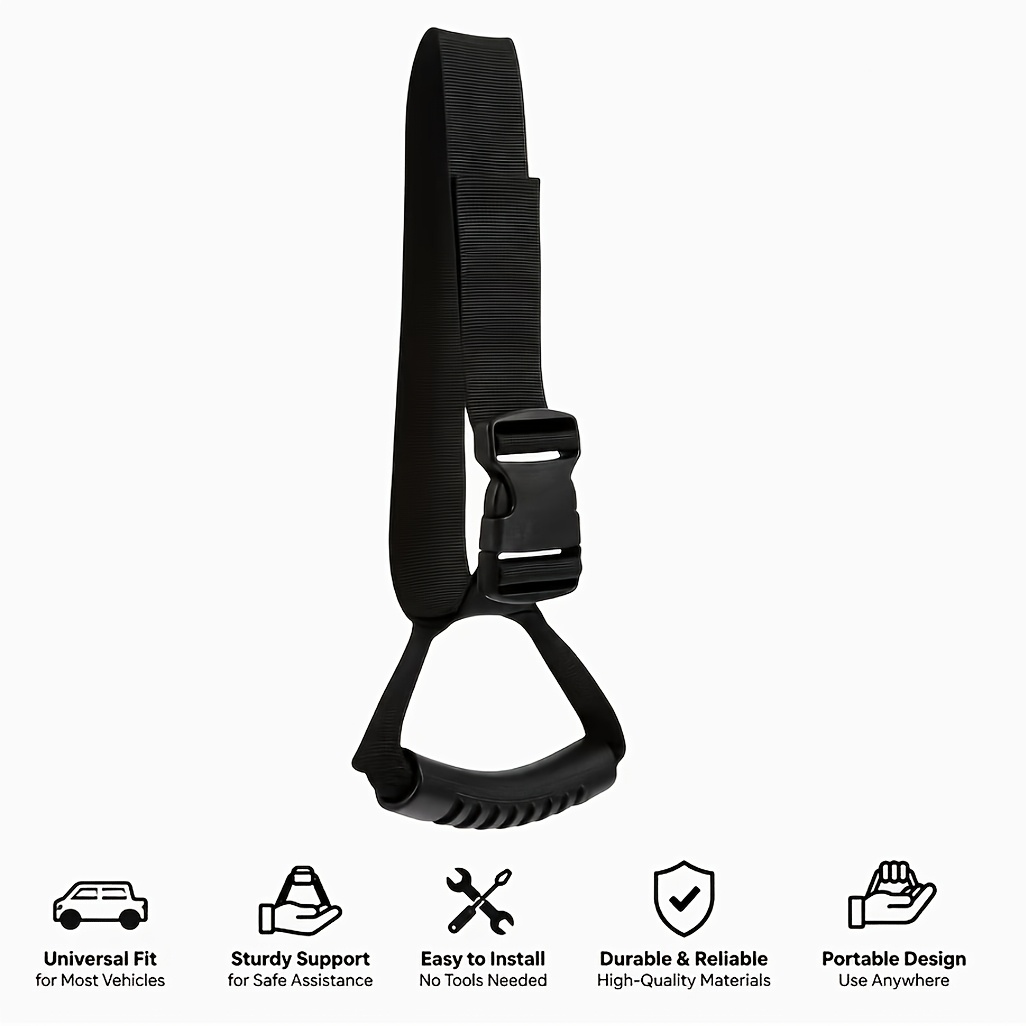 TEMU Car Adjustable Grab Handle, Vehicle Door Assist Strap, Portable Handle For Elderly, Seniors And , Universal Car Handle Strap For Trucks, Suvs, ,
