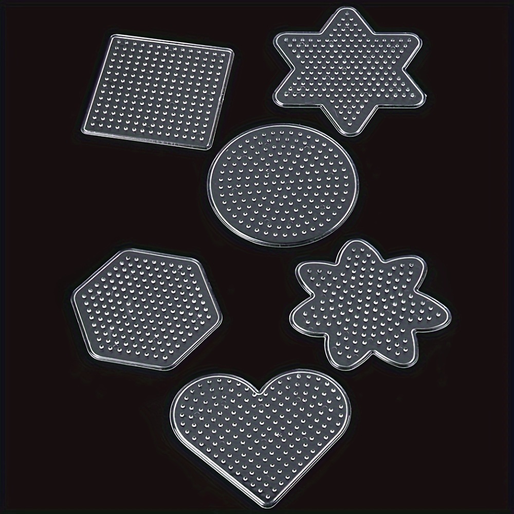 

Ktysm 6pcs Fuse Bead Pegboard Set - 5mm Making Templates With Square, Round, Hexagon, Star, Flower & Heart Shapes For Crafts And Art Projects, Creative, Pegboards, Ktysm