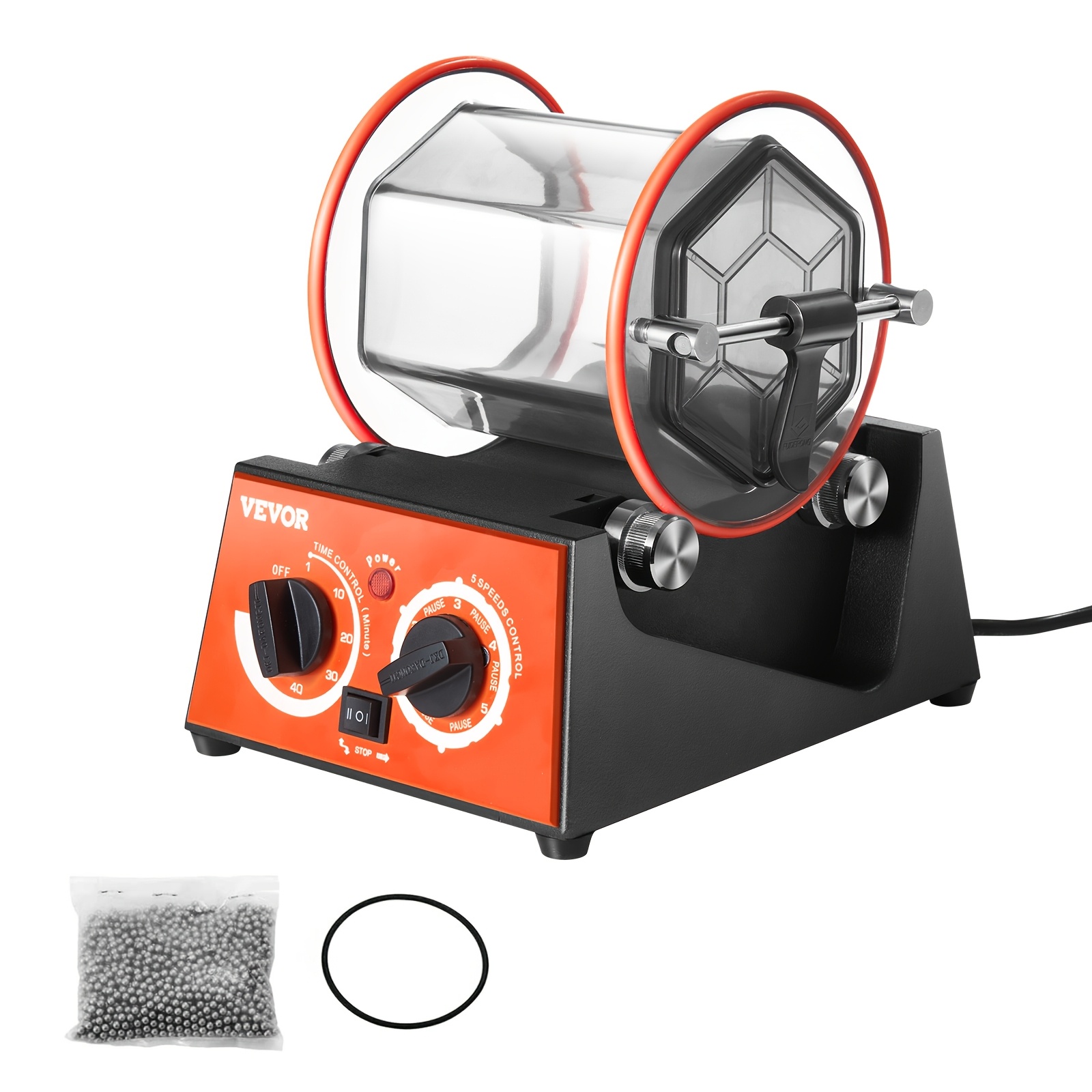   jewelry polisher tumbler a compact rotary tumbler machine with a capacity of 6 6lbs 3kg features a timer ranging   to   and offers 5 different speed settings for polishing grinding and buffing gemstones jewels and  