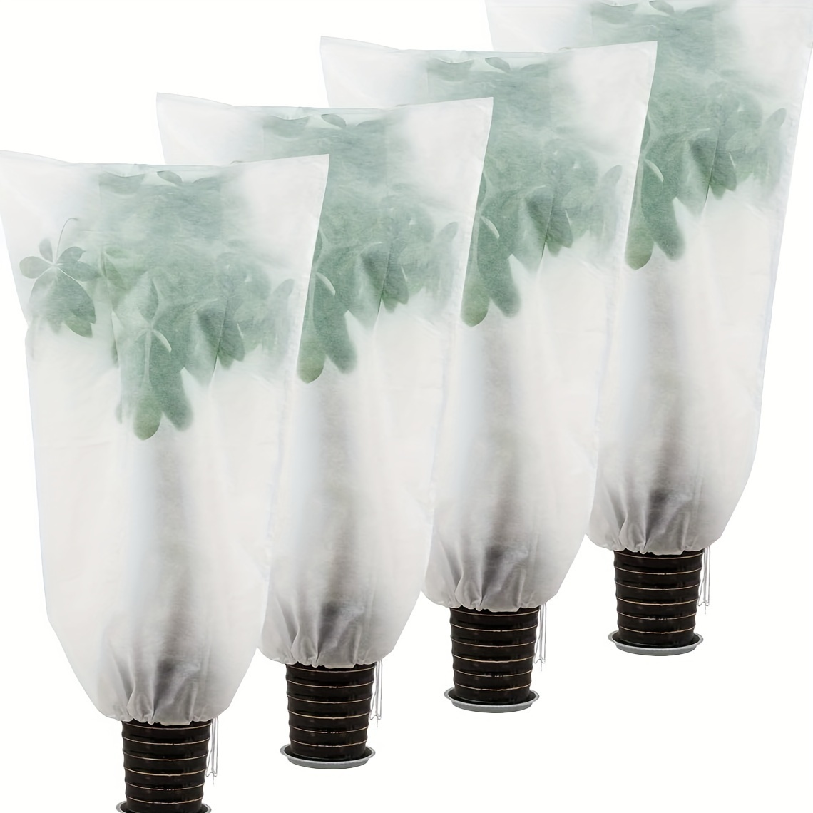 breathable blanket made of   fabric 4pcs set protects outdoor plants from frost   cover cold protection cover