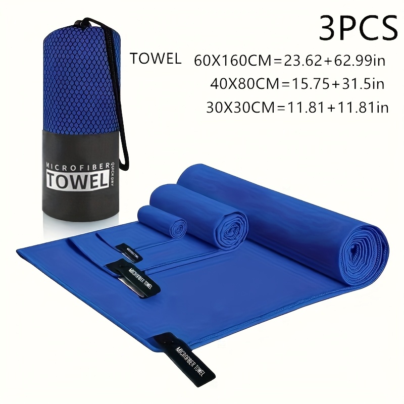 Ultra-Fine Fiber Sports Towel - Super Absorbent, Soft & Light -Friendly, Compact Travel Towel for Swimming, Beach, Gym - Quick-Dry, Hand Wash Only, Modern Design, Perfect for Outdoor Activities, Beach Towel, Sleek Towel Design, Quickdry Fabric