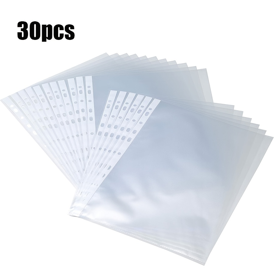 TEMU 10pz/30pz/70pz/90pz 11 A4 Porta Documenti a Fogli Mobili, Multi-Specifiche Opzionali, Sacchetto per Documenti in PP Resistente al Strappo, Non