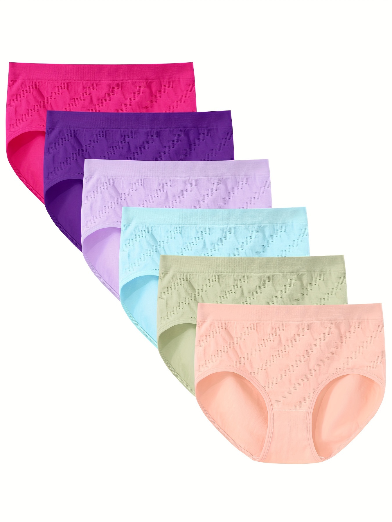 6 pack womens seamless pure   waist   briefs with   Product details 5