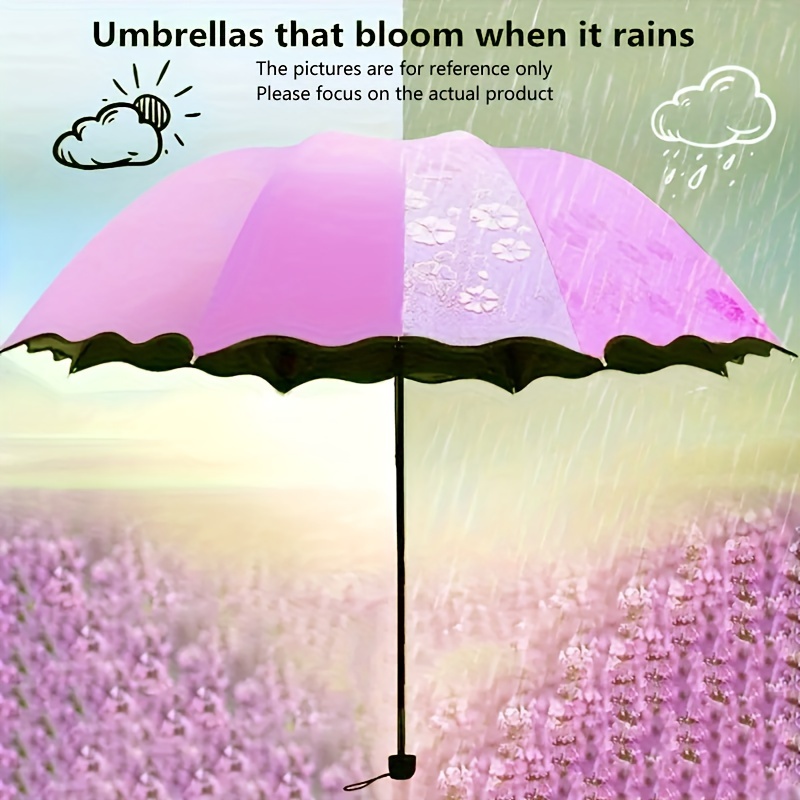 

Solid Color Mini Adorable Waterproof & Windproof 8 Ribs Folding Umbrella, Casual Lightweight Portable Umbrella For Men & Women