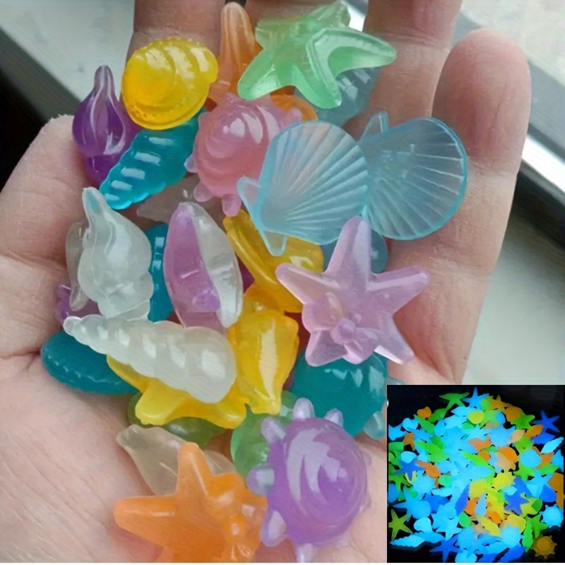 

20/50pcs Magical Glow-in-the-dark Pebbles - Fish And Garden Decor - Safe & Non-toxic -