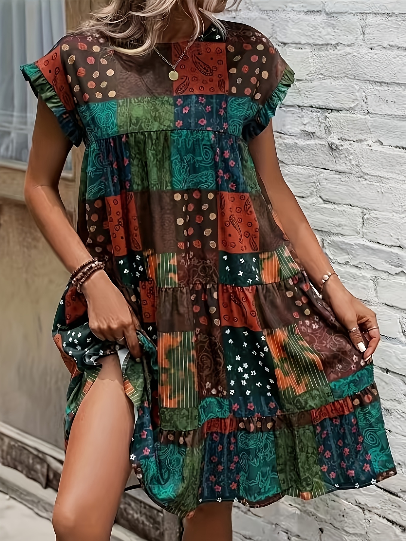 horizontal lines dress Multicolor Horizontal Stripes Camille Short Dress main image 0