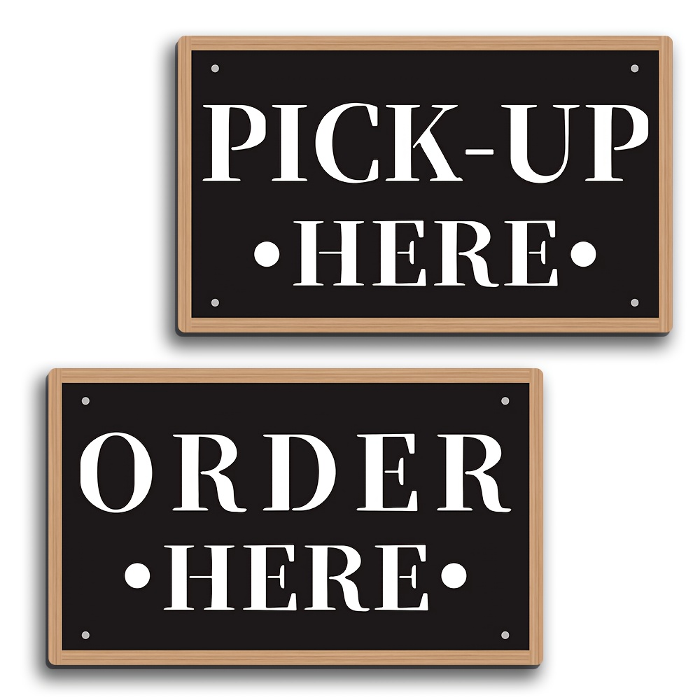 

And Pick Sign - 1pc Of 2, 10"x 6" - High Quality Acrylic Material, Very Suitable For , Restaurants, Cafes And Bars, Etc