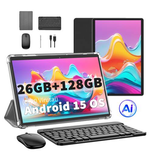 new tablet with 26 20 expand 128gb storage 10 1 inch incell touchscreen wifi 6 1tb expansion eye protection suitable for students study and daily use best gift for family or tablet set with keyboard mouse pen