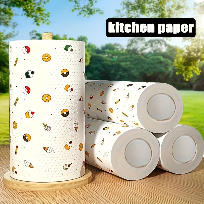 

100 Sheets/roll Washable Reusable Kitchen Paper, For Outdoor Camping And Hiking