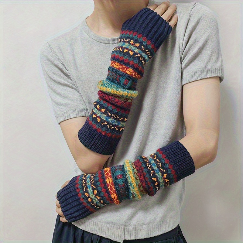 TEMU Winter Windbreaker Bohemian Style Warm Arm Sleeves | A Must-have Fashion Item, Soft And Comfortable Without Constricting The Skin, Versatile For