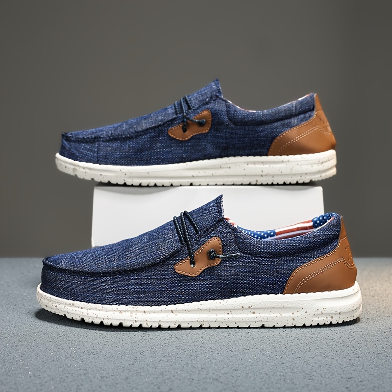1pair mens vintage style casual loafers breathable flat  display picture 3