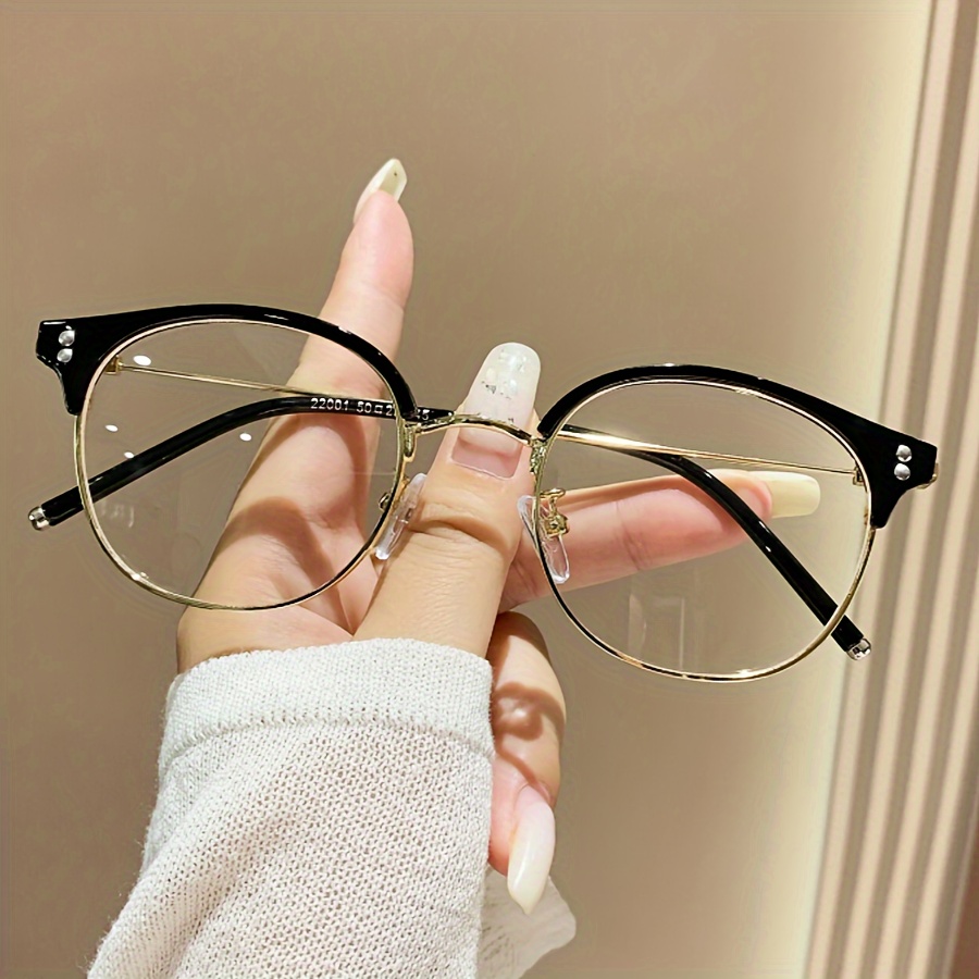 

Large Square Frame Glasses Clear Lens Glasses Minimalist Fashion Decorative Glasses Spectacles For Women Men