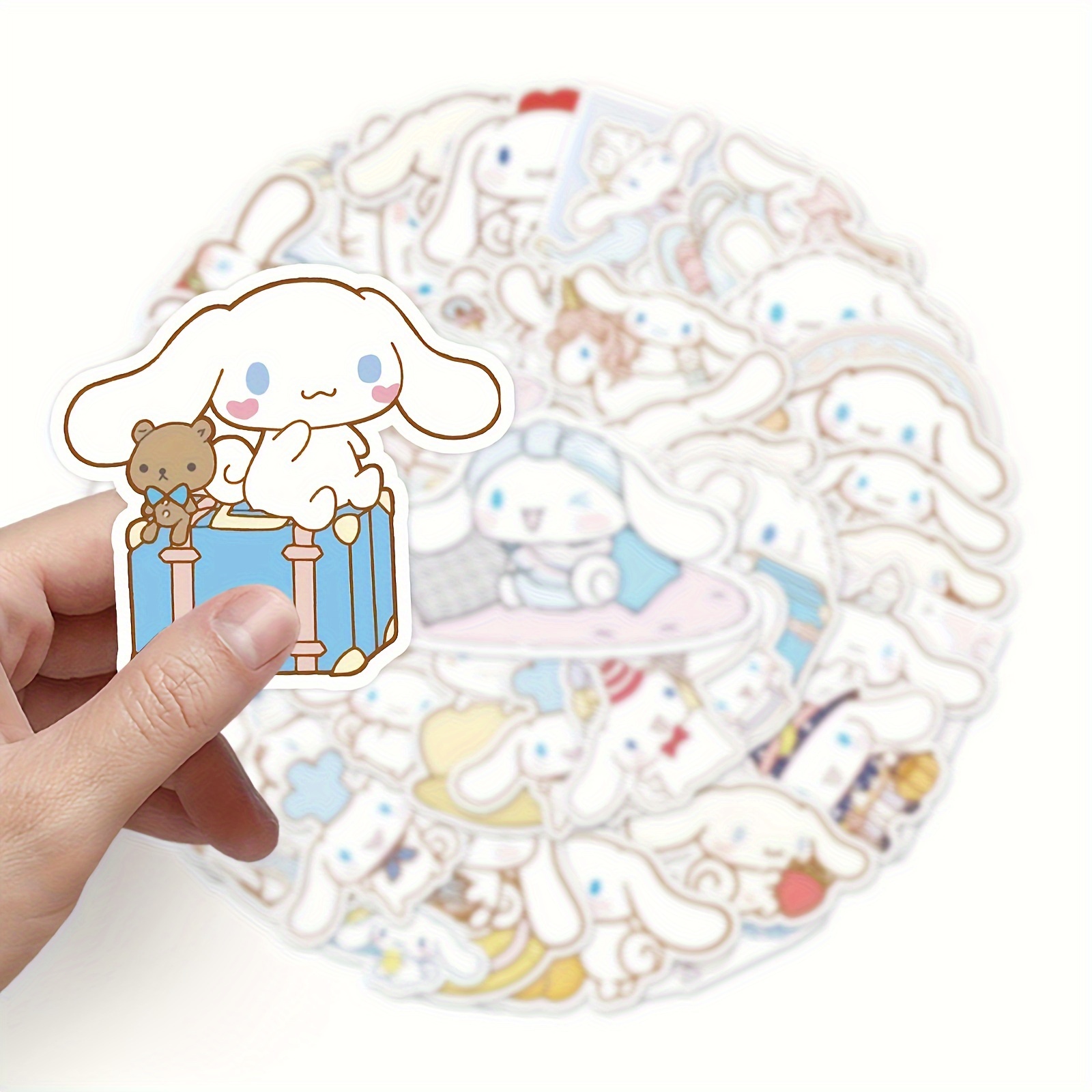 

Sanrio Cinnamoroll Stickers Cartoon Cute Image Waterproof Diy Decorative Stickers For Party Supplies, Party Favors, Birthdays, Gift For Christmas Halloween Gift