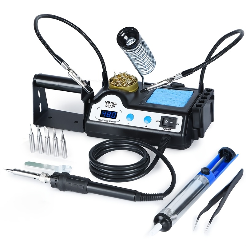 Image of Yihua Soldering Station, 60 W Soldering Iron With 2 Display Temperature Adjustable 90 - 480 °c, Standby Mode Soldering Set For Hobby Soldering