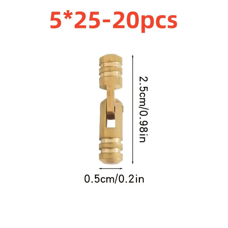 20-pack Of Premium Solid Copper Hinges, Invisible & Foldable Design For Seamless Projects, Heavy Duty Metal Hardware For Cabinets, Doors, & Crafts, Multiple Sizes For A Perfect !