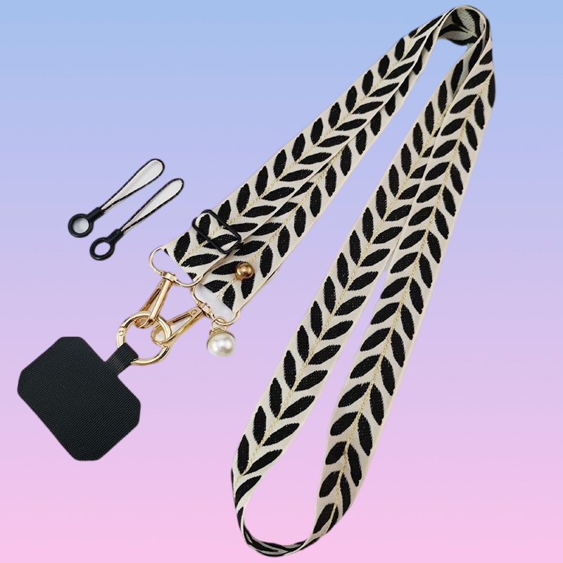 E-shop Verstellbarer Crossbody-Handy-Lanyard mit zwei Nutzungsmöglichkeiten, bunte Halskette mit Perlenverzierung, leicht zu tragen verlustsicher