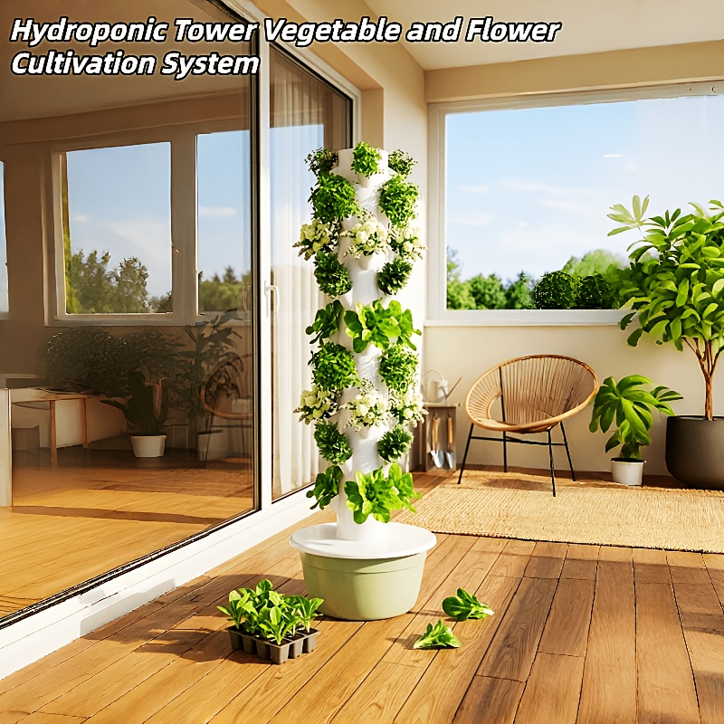 hydroponic tower vertical hydroponic system soilless   planting   vegetable strawberry planting pipe vertical hydroponic tower vegetable planting soilless   planting system   hydroponic system