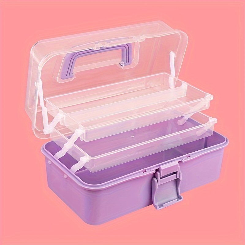 Folding Three layer Multipurpose Storage Tool Box/art Crafts - Temu