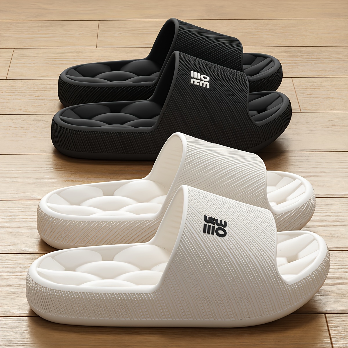 unisex comfortable slippers slip resistant quick drying quiet soft sole for bathroom and home use eva material casual shoes suitable for   unisex breathable solid   multiple colors   casual and versatile
