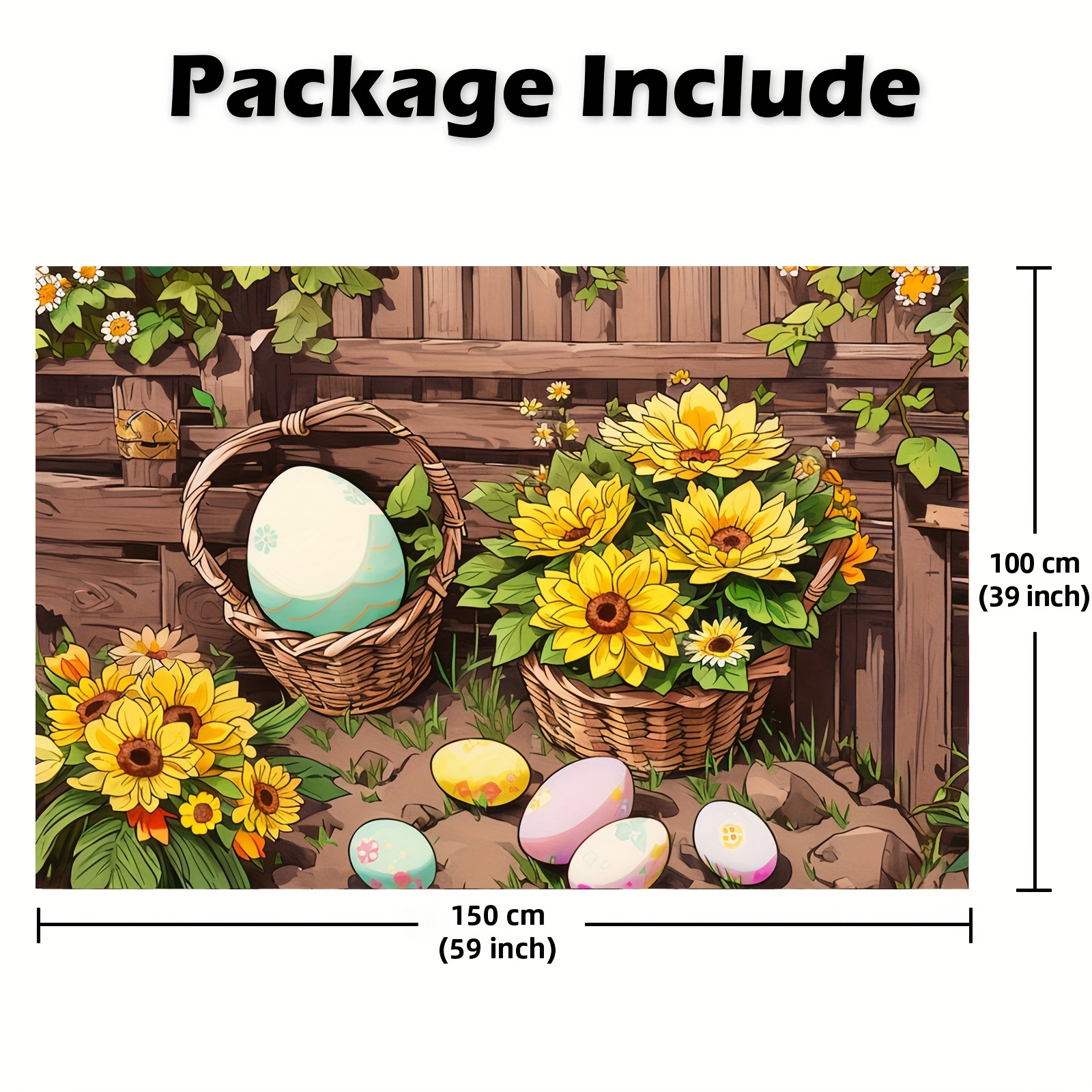 1pc 5 3ft spring easter background happy easter photography background easter theme photography background bunny colorful egg grass flower baby childrens party decor